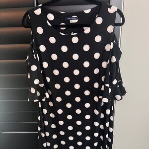 Tommy Hilfiger Cold-Shoulder polka dot dress